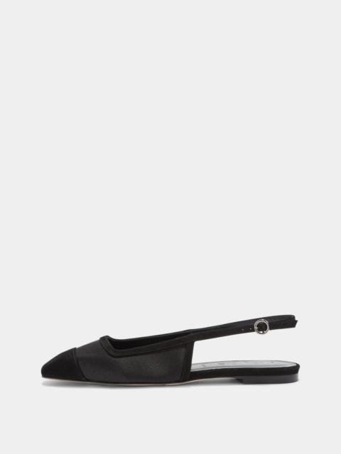 Aeyde Geraldine Satin Toe-Cap Flats
