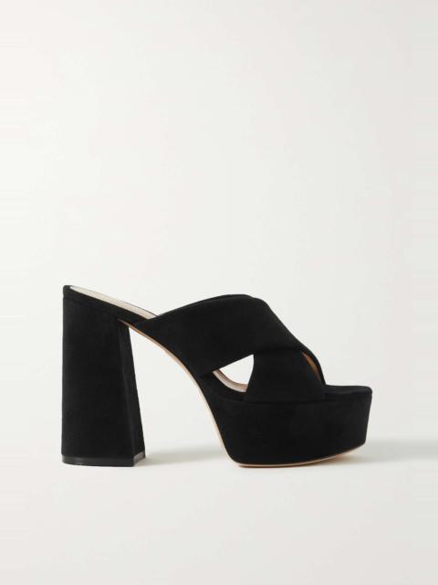 Gianvito Rossi 70 nubuck platform sandals
