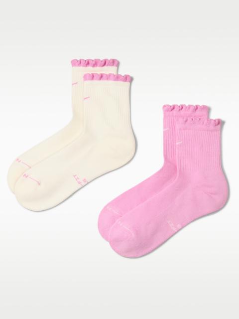 Nike Nike Everyday Elevated Scallop Micro-Crew Socks (2 Pairs)