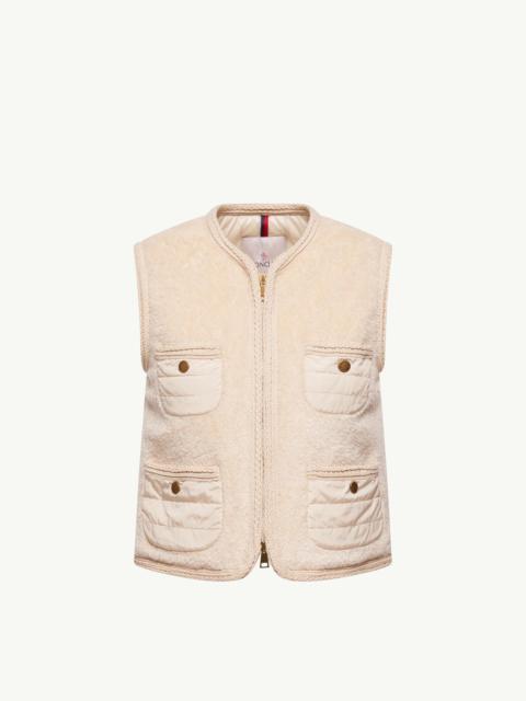 Moncler Mimosas Braided Trim Teddy Down Vest
