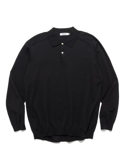 nonnative Dweller L/S Polo Sweater C/P Yarn Black