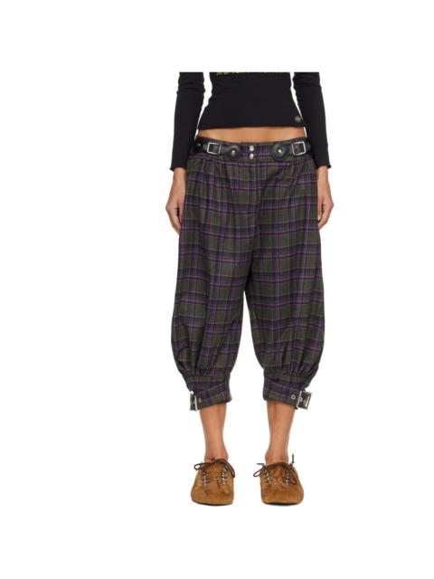 Chopova Lowena Gray & Purple Plus Fours Knickerbocker Trousers