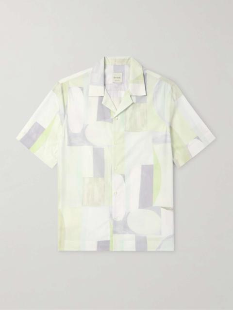 Paul Smith Convertible-Collar Printed Cotton-Poplin Shirt