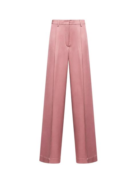 Dries Van Noten Old rose fluid crepe satin Portias straight-leg trousers