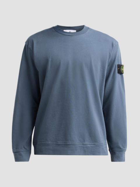 Stone Island Men's Felpa Cotton Sweatshirt - Slate Blue