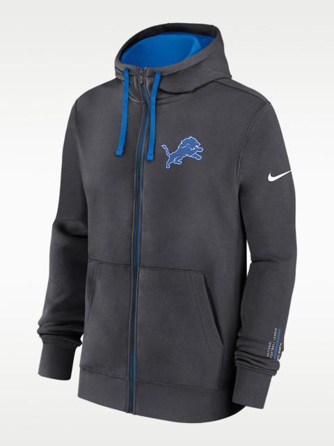 Nike Detroit Lions Playbook Page Club Men's Nike NFL Full-Zip Hoodie