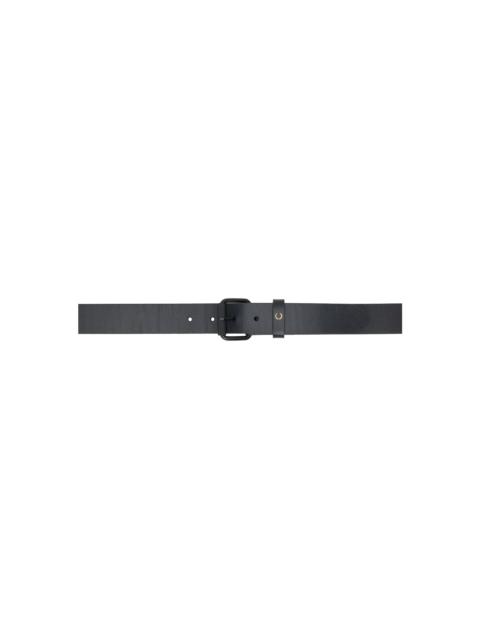 Fred Perry Black Burnished Leather Belt
