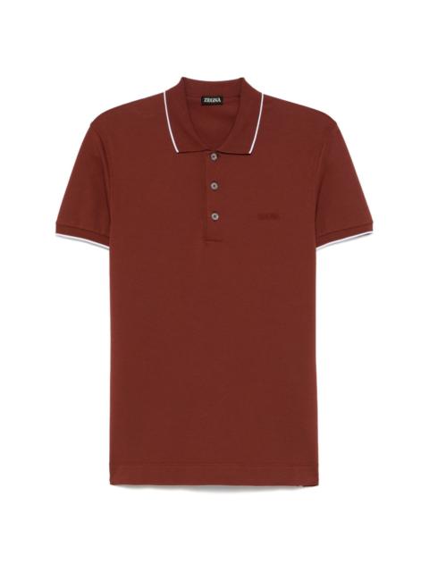 logo-embroidered polo shirt