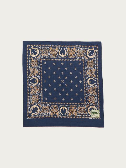 Kapital Fastcolor Selvedge Bandanna (Antler NAJA) 20x20 - Navy