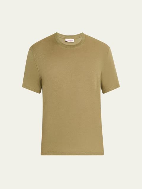 ORLEBAR BROWN Men's Easy-Fit Stretch Linen Crewneck T-Shirt