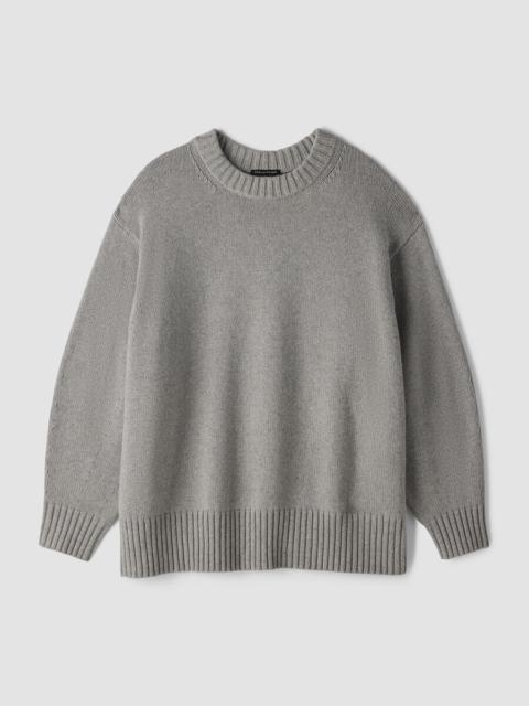 EILEEN FISHER Cotton & Recycled Cashmere Crew Neck Long Top