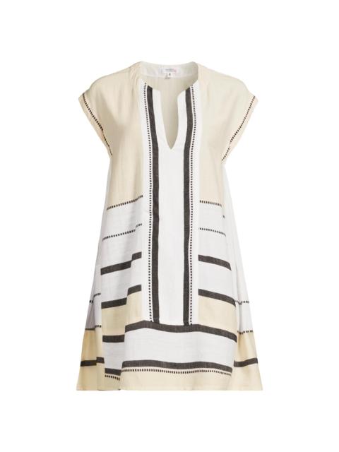 lemlem Women's Elina Woven Jacquard Caftan Minidress - Tomoca Cream