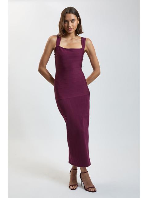 KAREN MILLEN Petite Figure Form Bandage Strappy Knit Maxi Dress