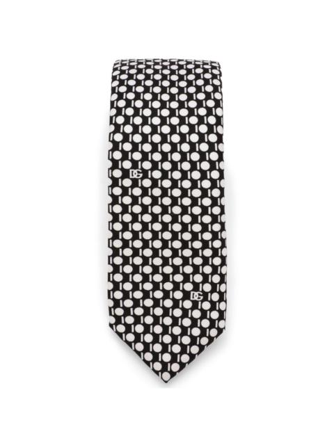 Dolce & Gabbana geometric-print twill tie