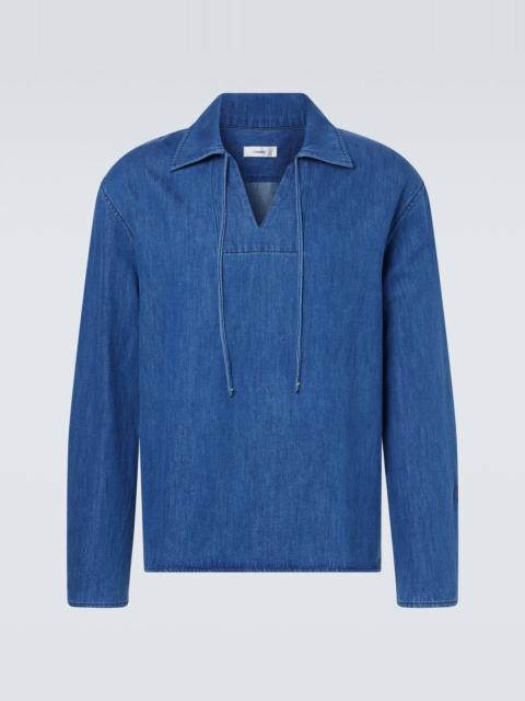 COMMAS Tie-neck denim shirt
