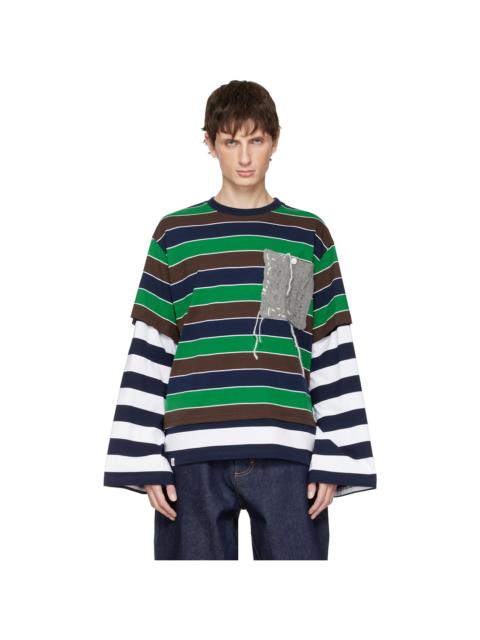 CHARLES JEFFREY LOVERBOY Multicolor Patch Long Sleeve 2-In-1 T-shirt