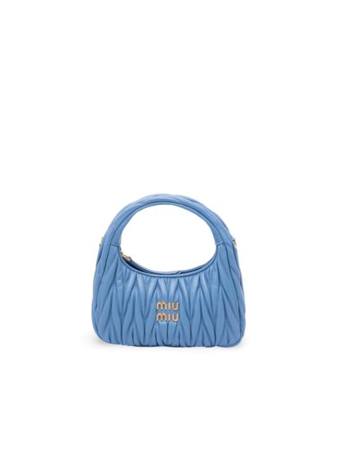 Miu Miu `Wander` Matelassé Leather Hobo Bag