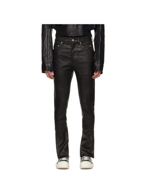 Rick Owens Black 'SUICIDE' Edition Temple Rev Leather Pants