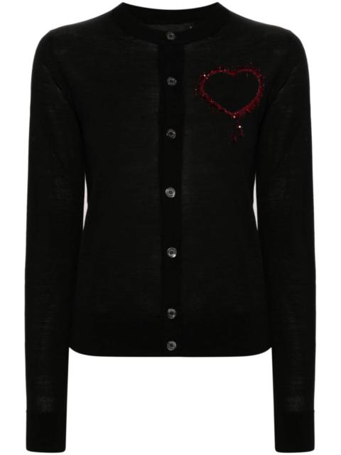 DSQUARED2 beaded-heart cardigan