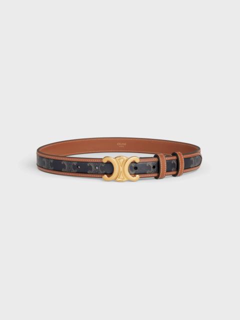 CELINE Medium Triomphe Belt in Triomphe Canvas and Calfskin