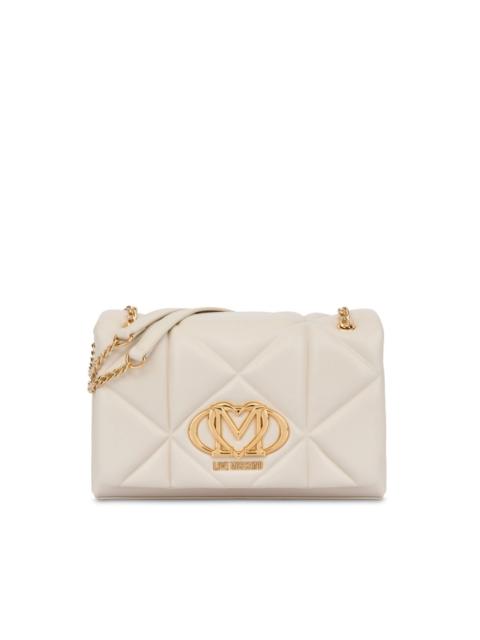 Moschino logo-plaque quilted cross body bag