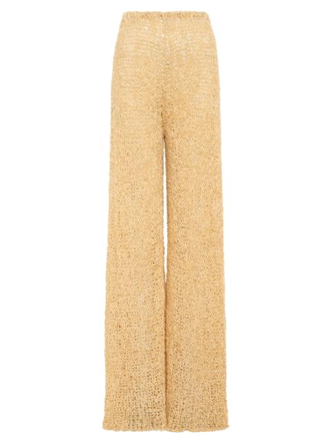 GABRIELA HEARST Oriel Knit Pant in Hay Silk Cashmere Linen