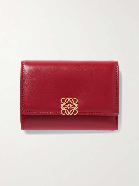 Loewe Puffer Anagram small textured-leather wallet Red