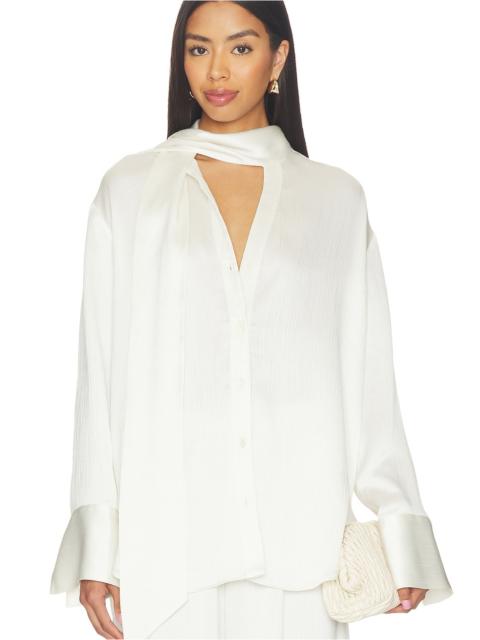SHONA JOY Huxley Long Sleeve Scarf Shirt