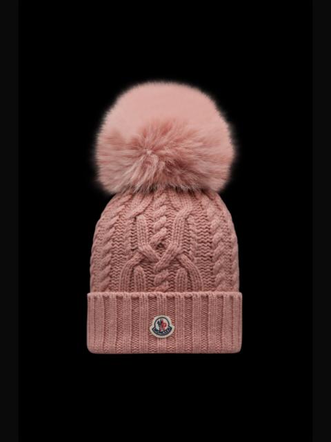 Cashmere Blend Beanie With Pom Pom