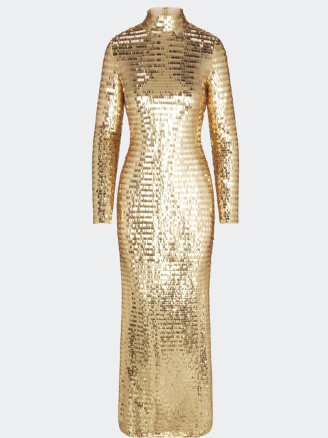 SIMONMILLER Sequin Sculpty Dress In Star Gold
