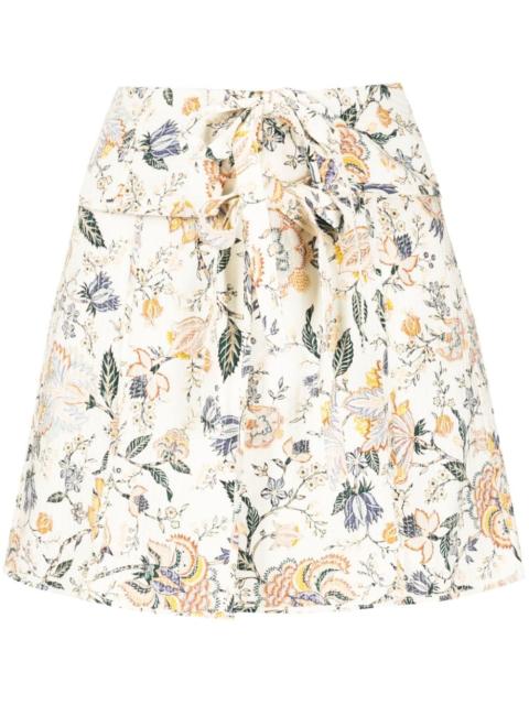 ULLA JOHNSON quilted silk miniskirt