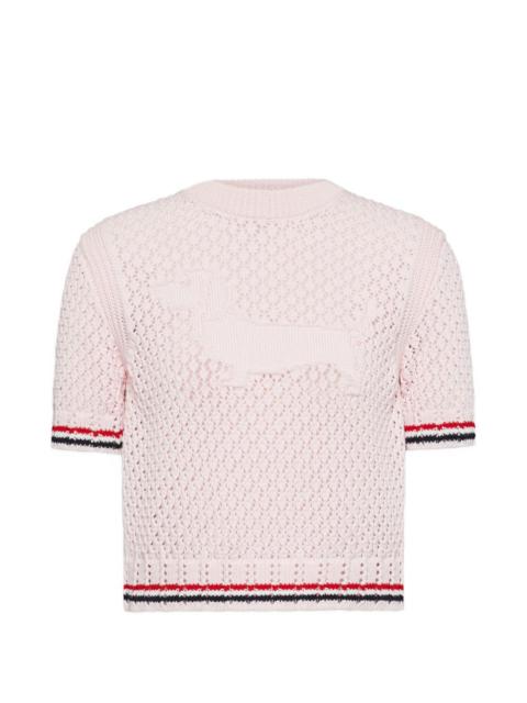 Thom Browne Hector pointelle-stitch T-shirt