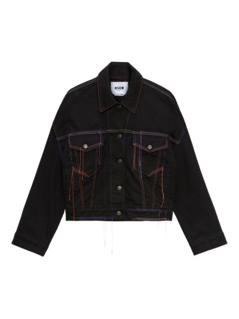 MSGM topstitching denim jacket