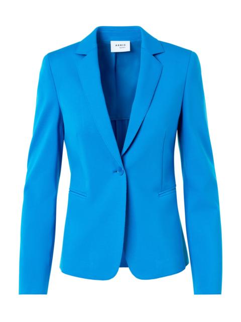 AKRIS Women's Fitted Jersey One-Button Blazer - Cobalt Blue