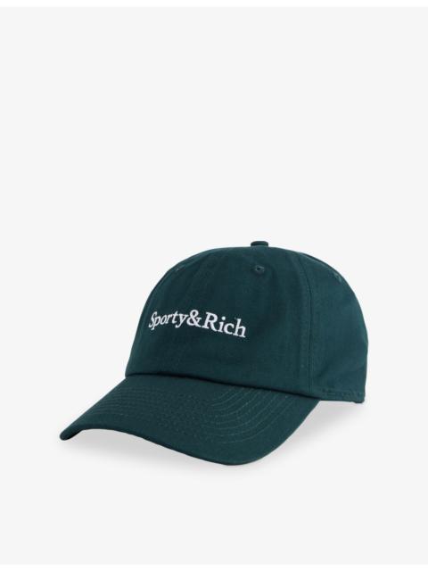 Sporty & Rich Logo-Embroidered Cotton Baseball Cap