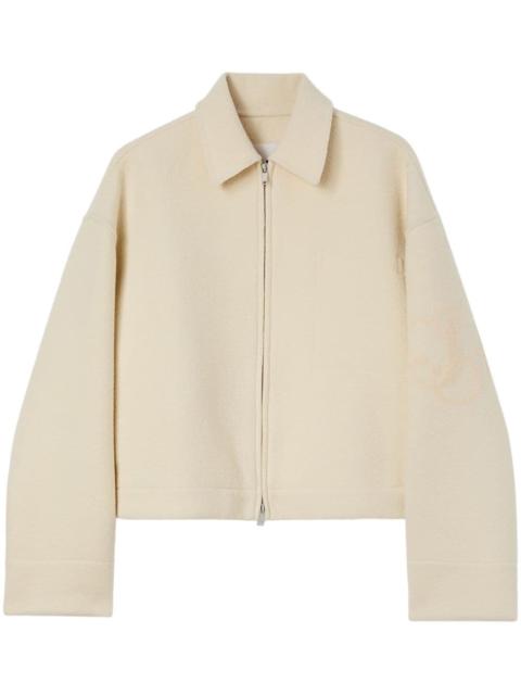 Jil Sander logo-embellished virgin-wool jacket