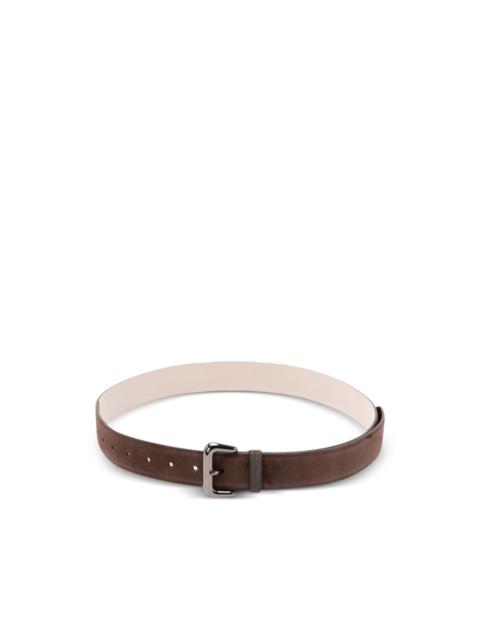 Brunello Cucinelli monili-embellished suede belt