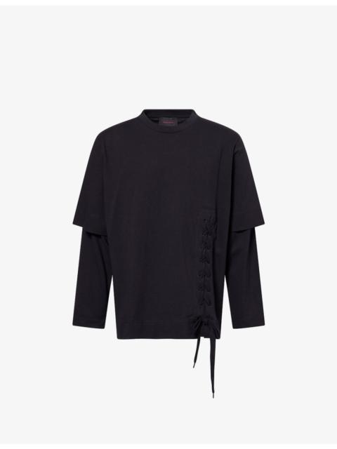 Simone Rocha Layered Long-Sleeve Cotton-Jersey T-Shirt