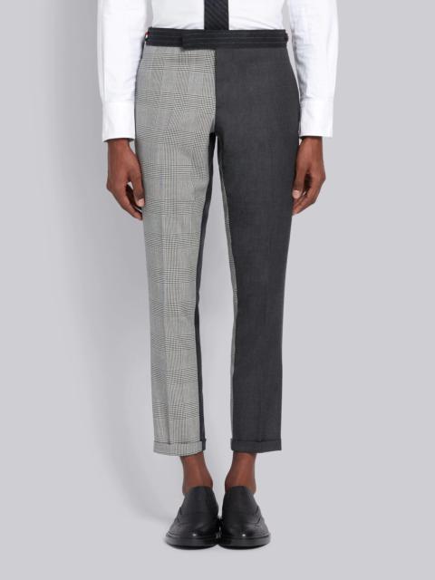 Thom Browne Black and White Wool Funmix Prince of Whales Low-Rise Trouser