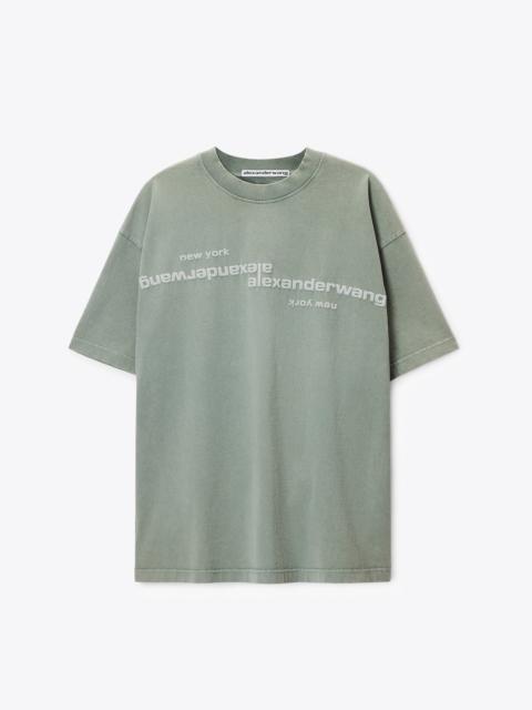 Alexander Wang MIRRORED LOGO SHORT SLEEVE TEE