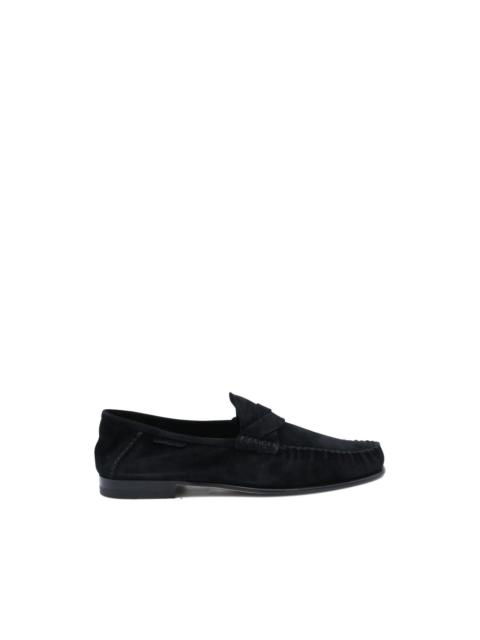 TOM FORD braided-strap suede loafers