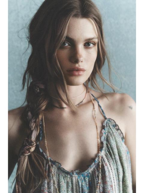 FREE PEOPLE Muse Semi-Precious Short Beaded Necklace