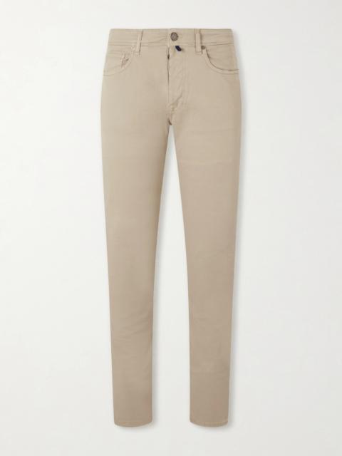 SLOWEAR Slim-Fit Stretch Cotton-Blend Gabardine Trousers