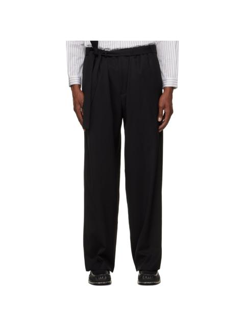 Kiko Kostadinov Black Laan Gathered Trousers