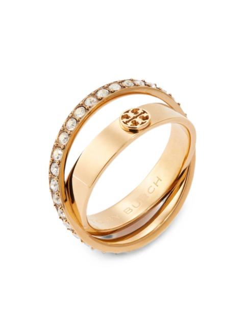 TORY BURCH Icon pavé double ring