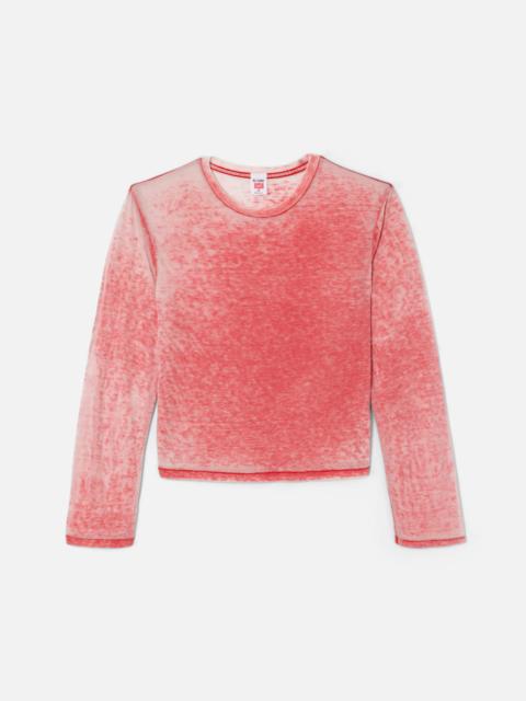 RE/DONE Long Sleeve Boxy Tee - Heritage Red