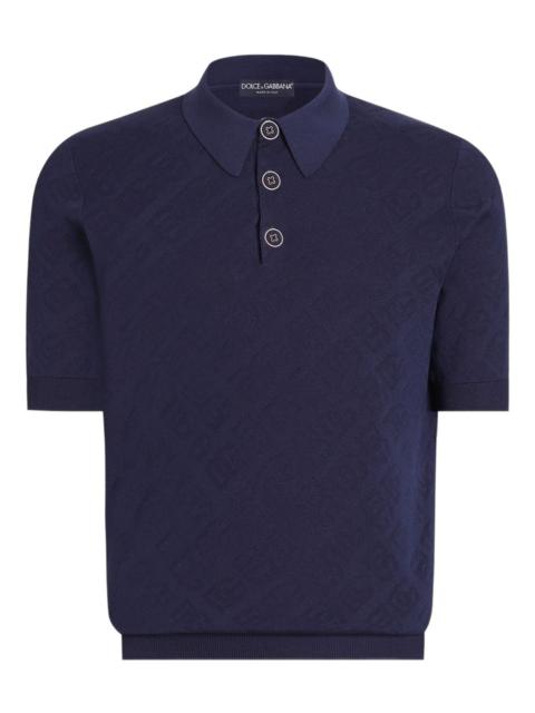 Dolce & Gabbana patterned short-sleeve polo shirt