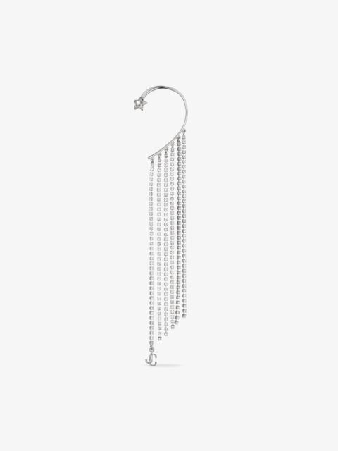 JIMMY CHOO Left Fringe Ear Cuff
Silver Metal Star Fringe Ear Cuff with Swarovski Crystals