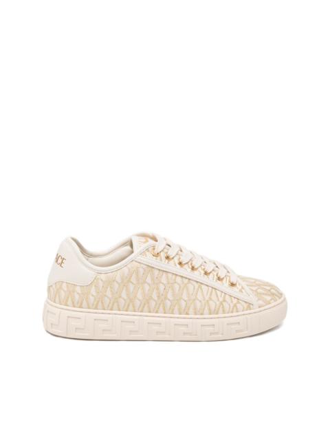 VERSACE Greca-jacquard canvas sneakers