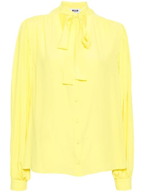 MSGM tie-fastening long-sleeve shirt